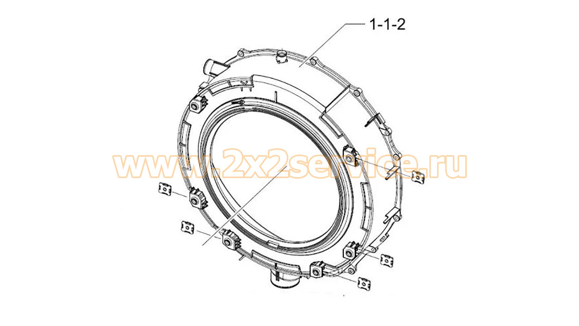 Полубак СМ Samsung (DC61-02085A)