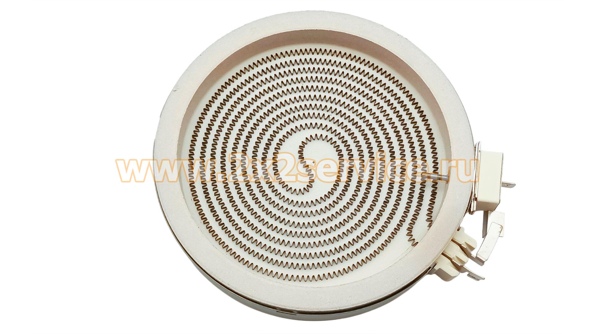 Конфорка EIKA 1652032330 для Whirlpool, 1200 Вт, Ø145/165 мм (480121104129)