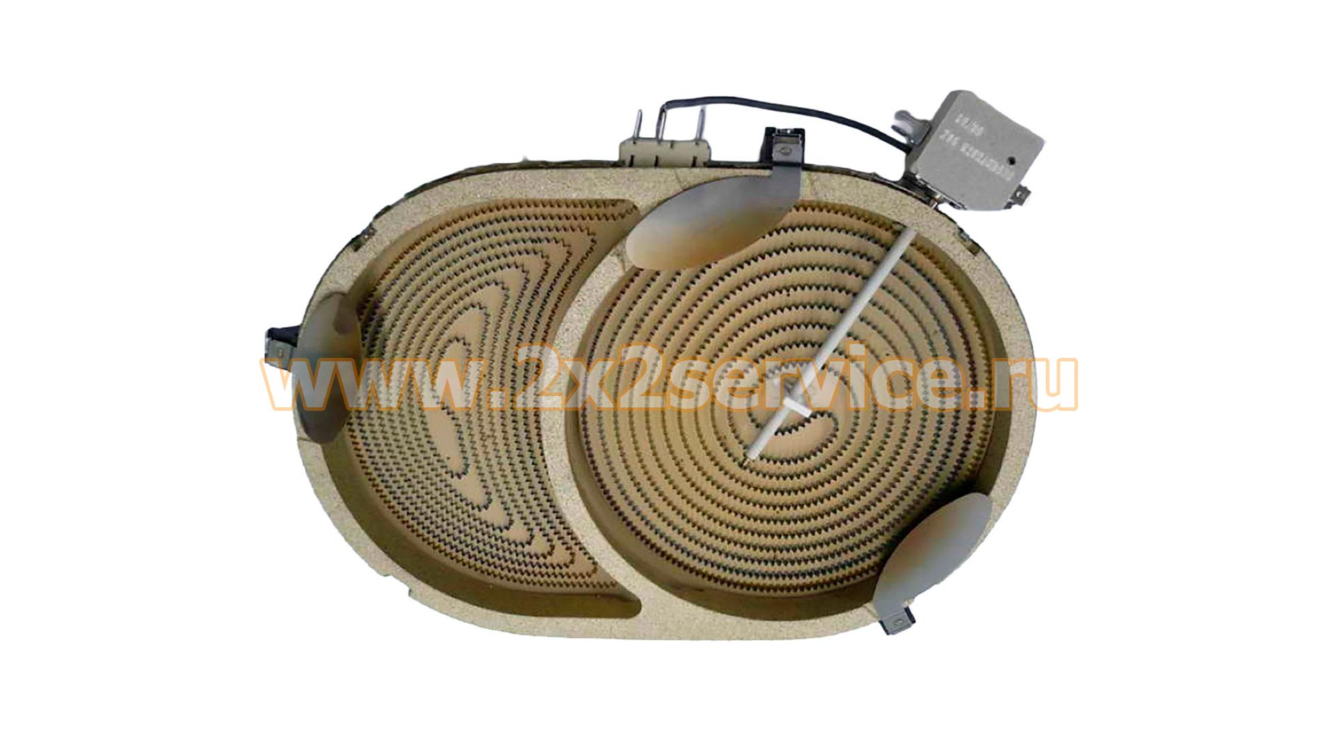 Конфорка двухзонная овальная Ceramaspeed, 1600/2400 Вт, 230 В (190V8-L6100D)