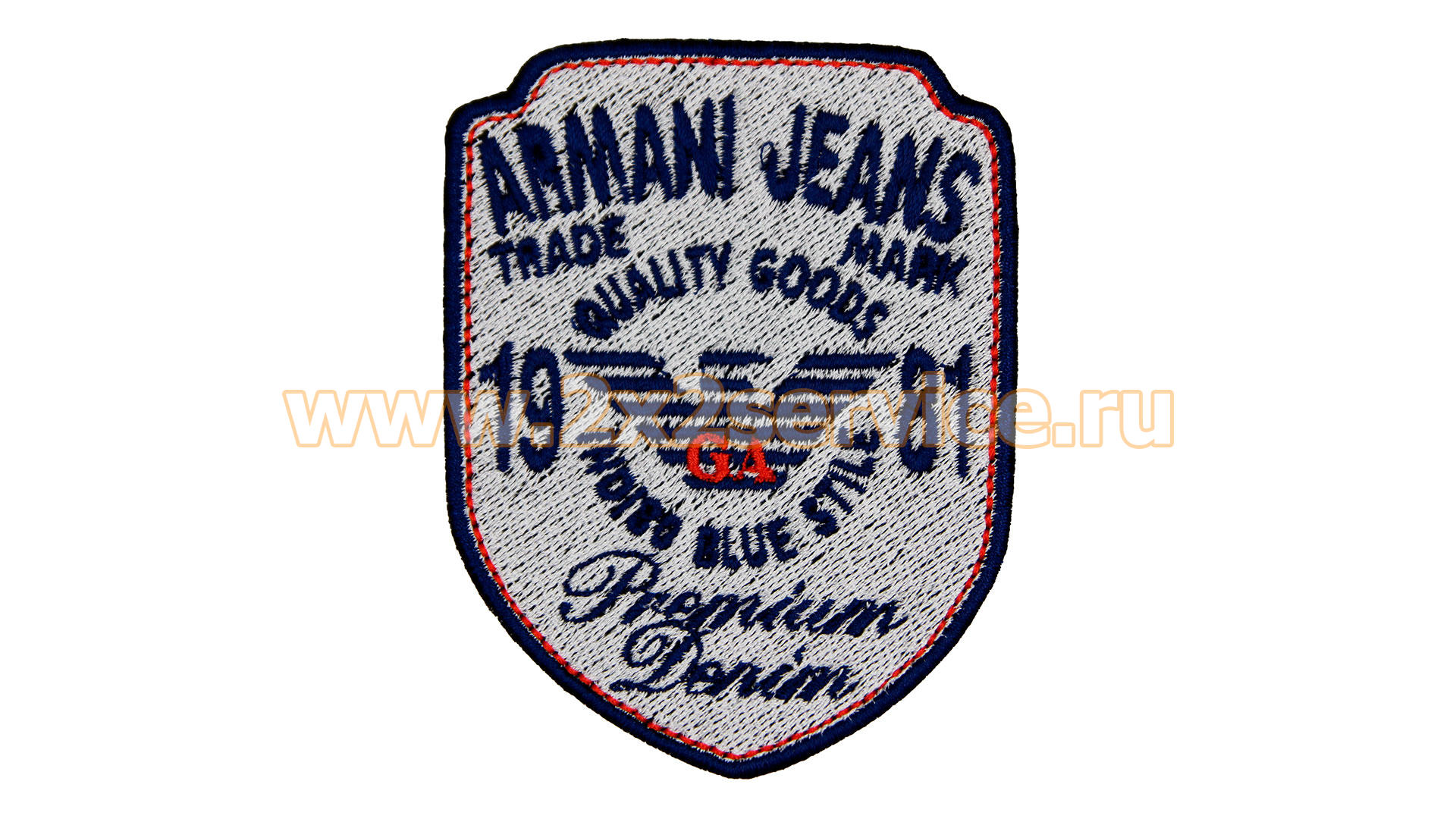 Нашивка, патч, шеврон "Armani Jeans" 68x87mm PTC238