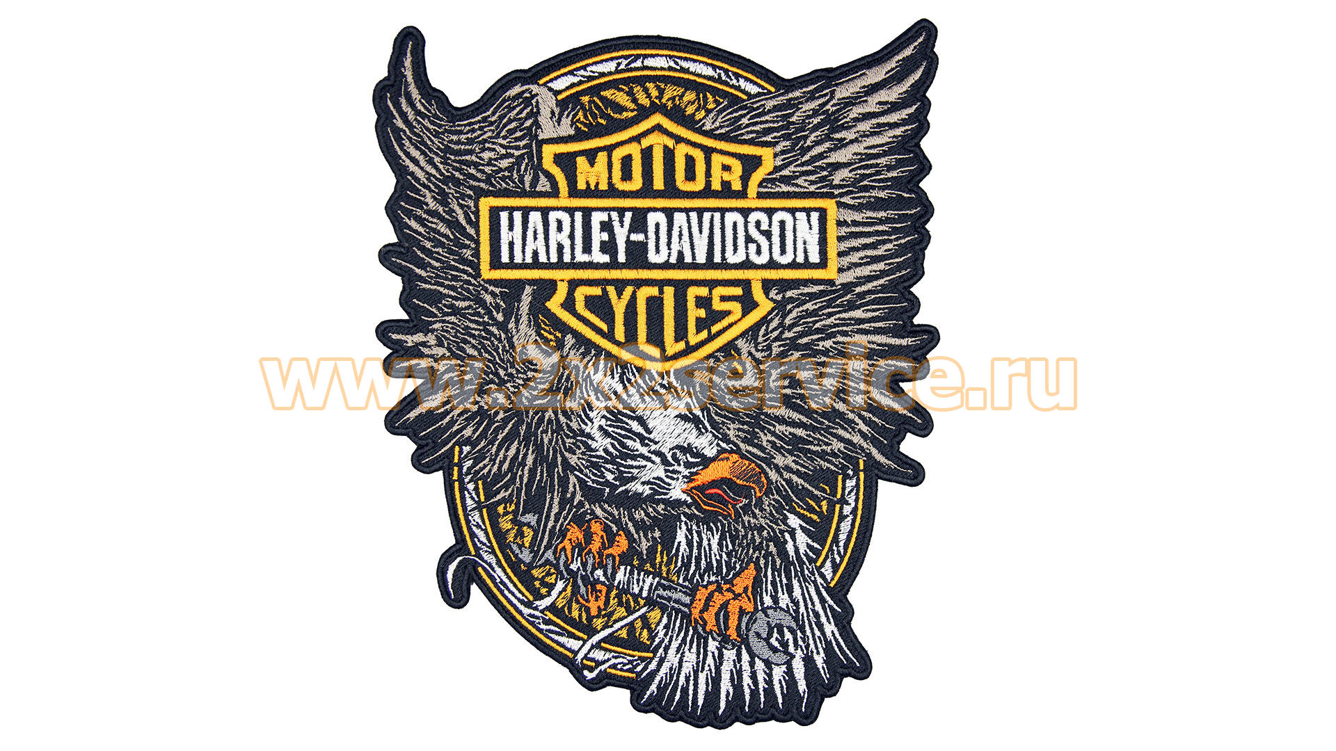 Нашивка, патч, шеврон "Орел Harley Davidson" 190x235mm PTC252