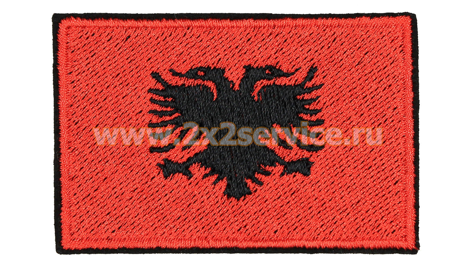 Нашивка, патч, шеврон "Флаг Албании" 60x40mm PTC281