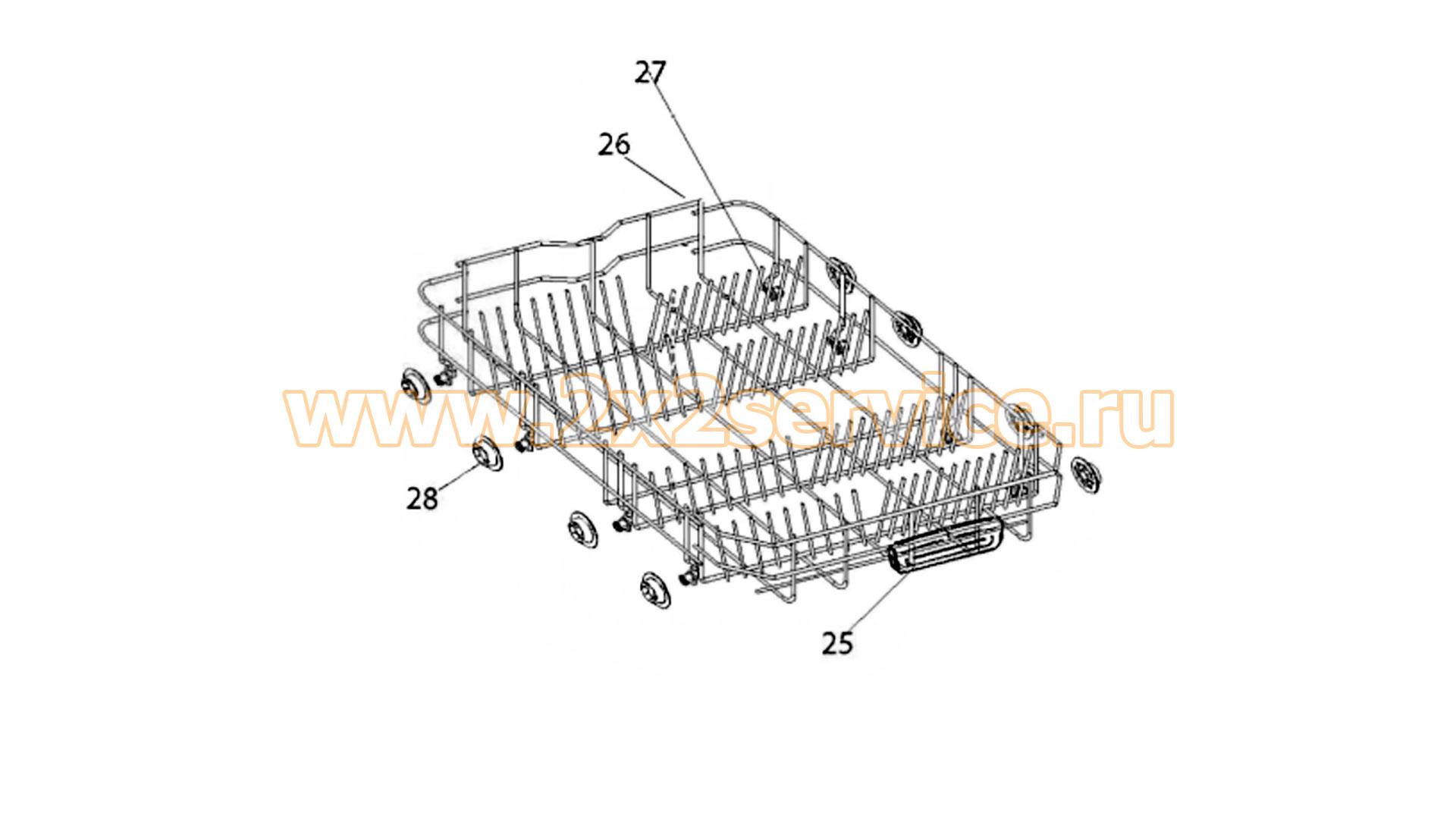 Корзина нижняя ПММ Indesit (C00536294)