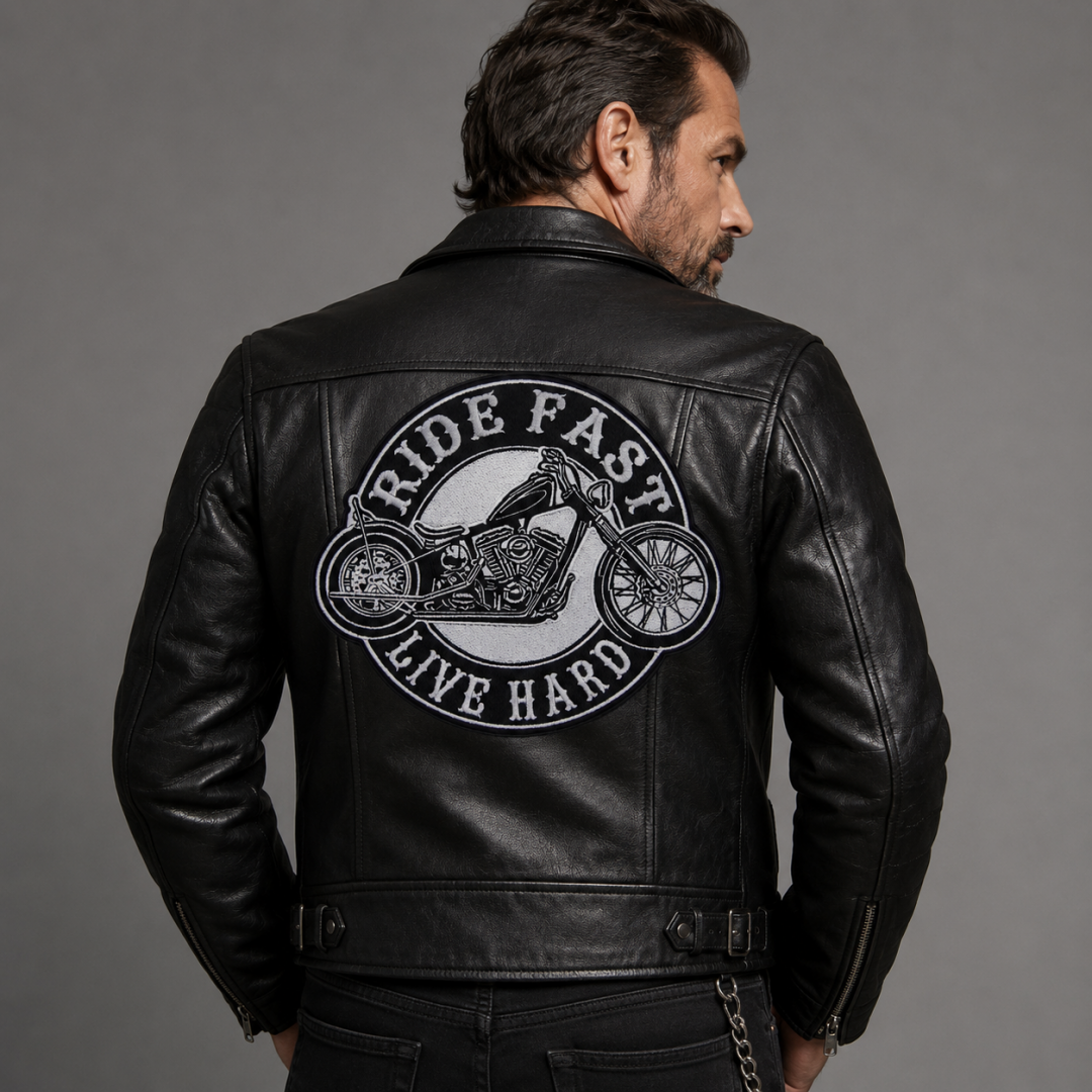 Нашивка, патч, шеврон "Ride Fast Live Hard" 230x200mm PTC021