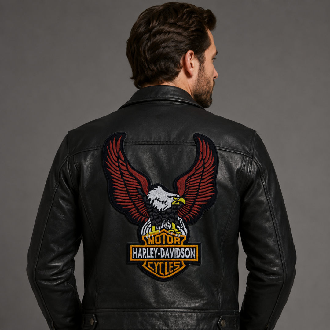 Нашивка, патч, шеврон "Орел Harley Davidson" 230x180mm PTC019