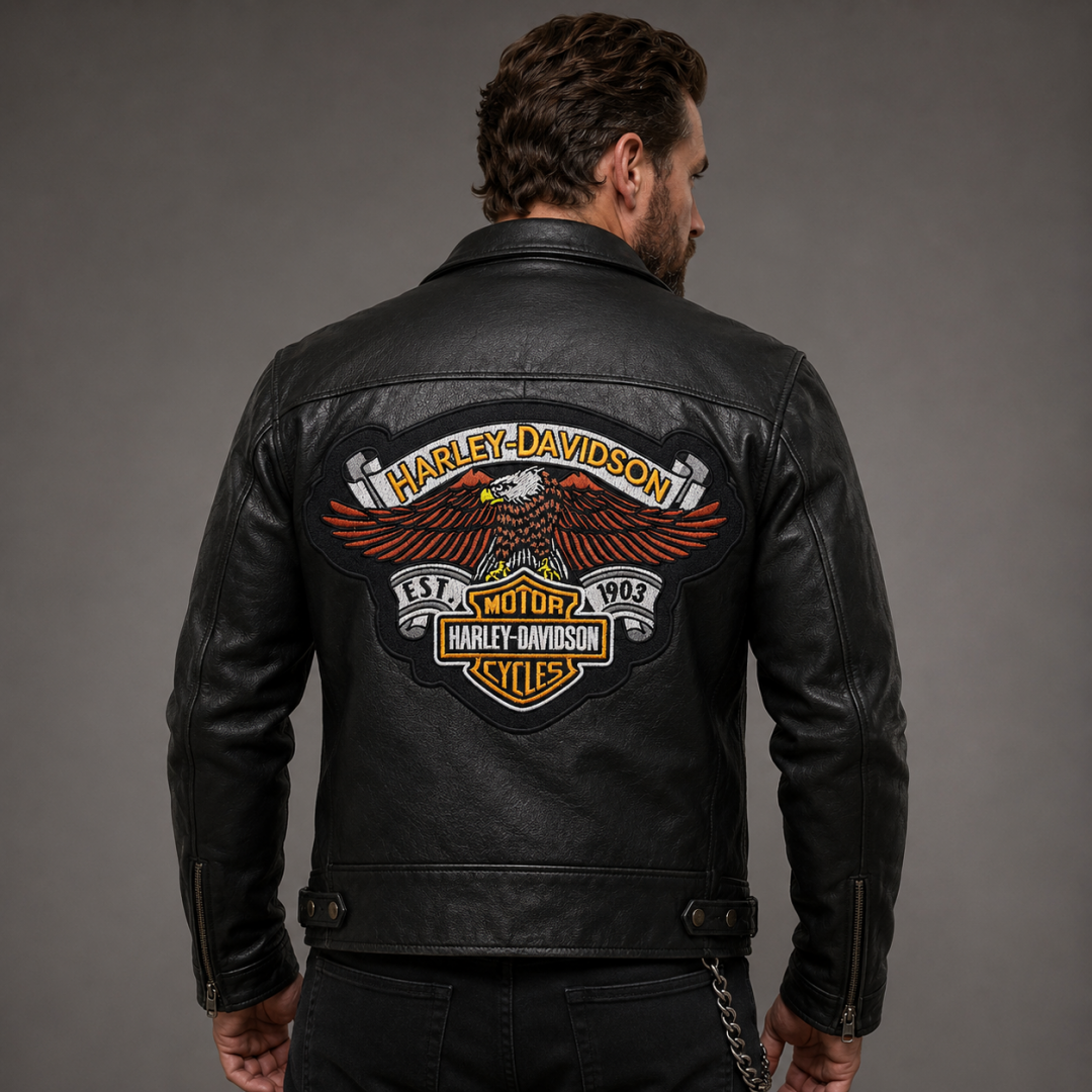 Нашивка, патч, шеврон "Орел Harley Davidson. Est. 1903" 290x195mm PTC253