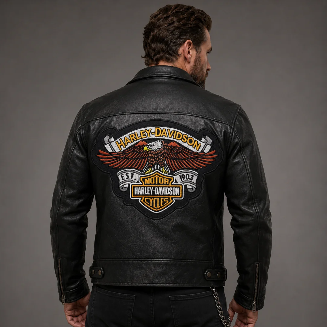 Нашивка, патч, шеврон "Орел Harley Davidson. Est. 1903" 290x195mm PTC253