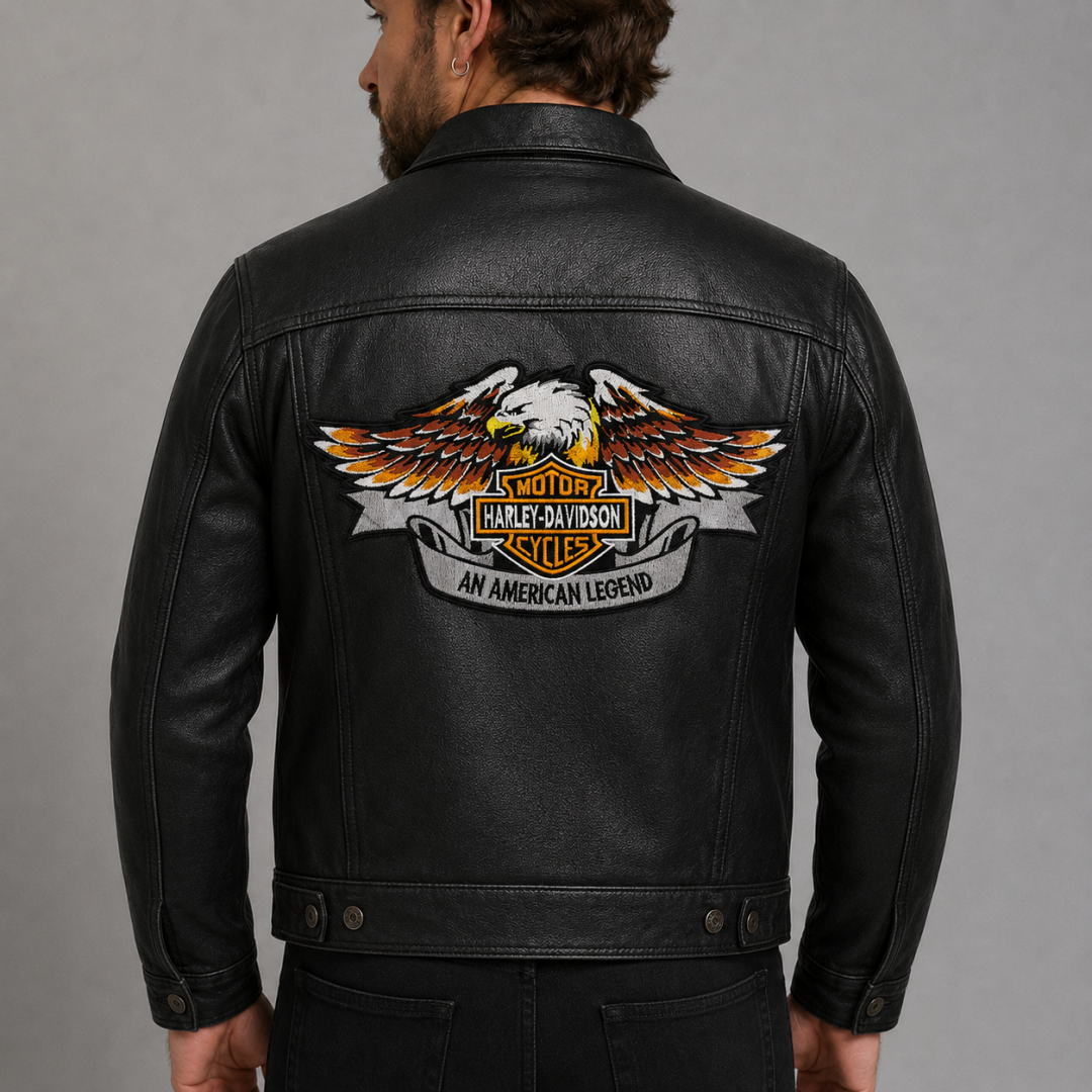 Нашивка, патч, шеврон "Орел Harley Davidson. An American Legend" 255x128mm PTC256