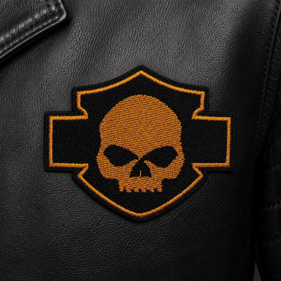 Нашивка, патч, шеврон "Harley Davidson. Череп" 70x50mm PTC257