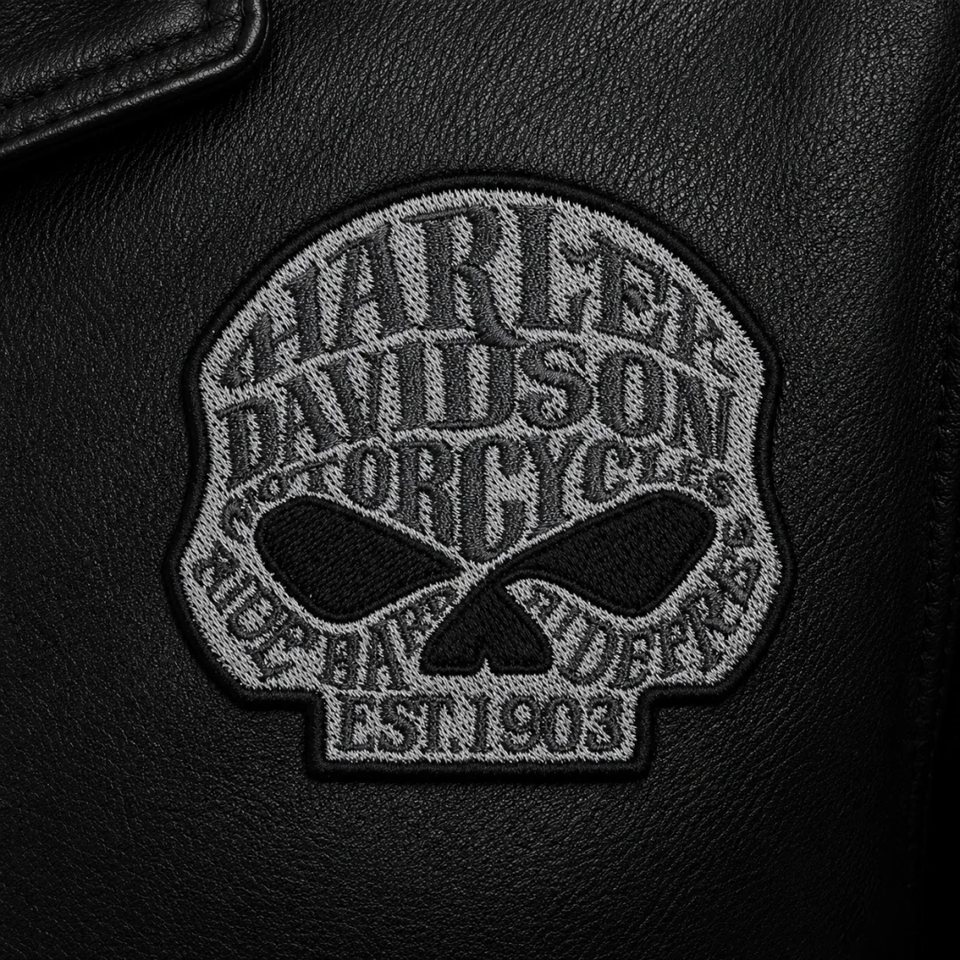 Нашивка, патч, шеврон "Harley Davidson. Череп" 74x80mm PTC260