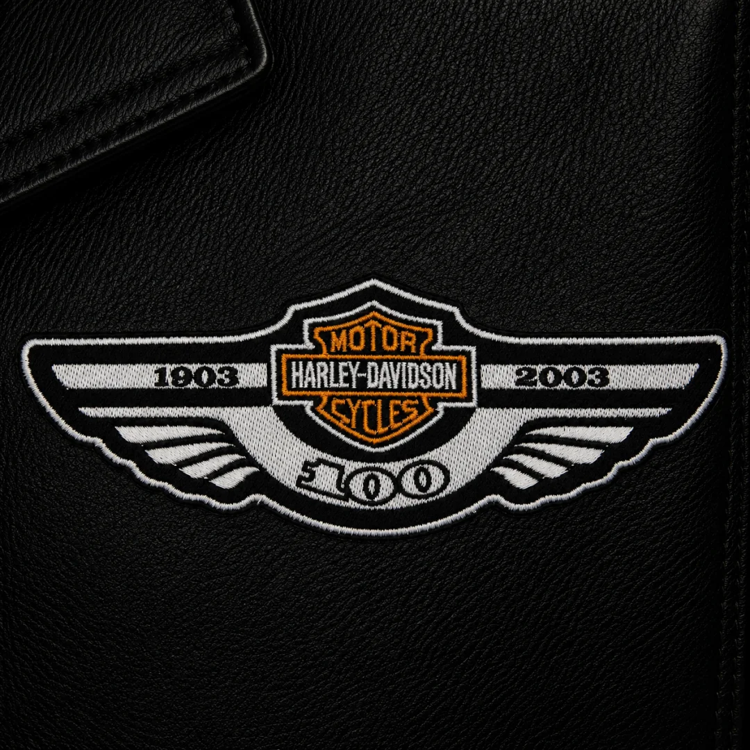 Нашивка, патч, шеврон "Harley Davidson. Крылья 1903-2003" 150x56mm PTC269