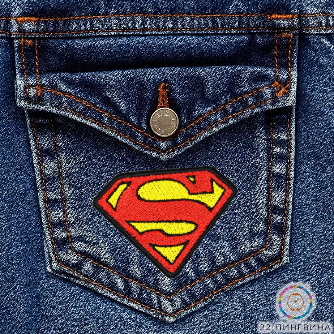 Нашивка, патч, шеврон "Superman" 60x45mm PTC275