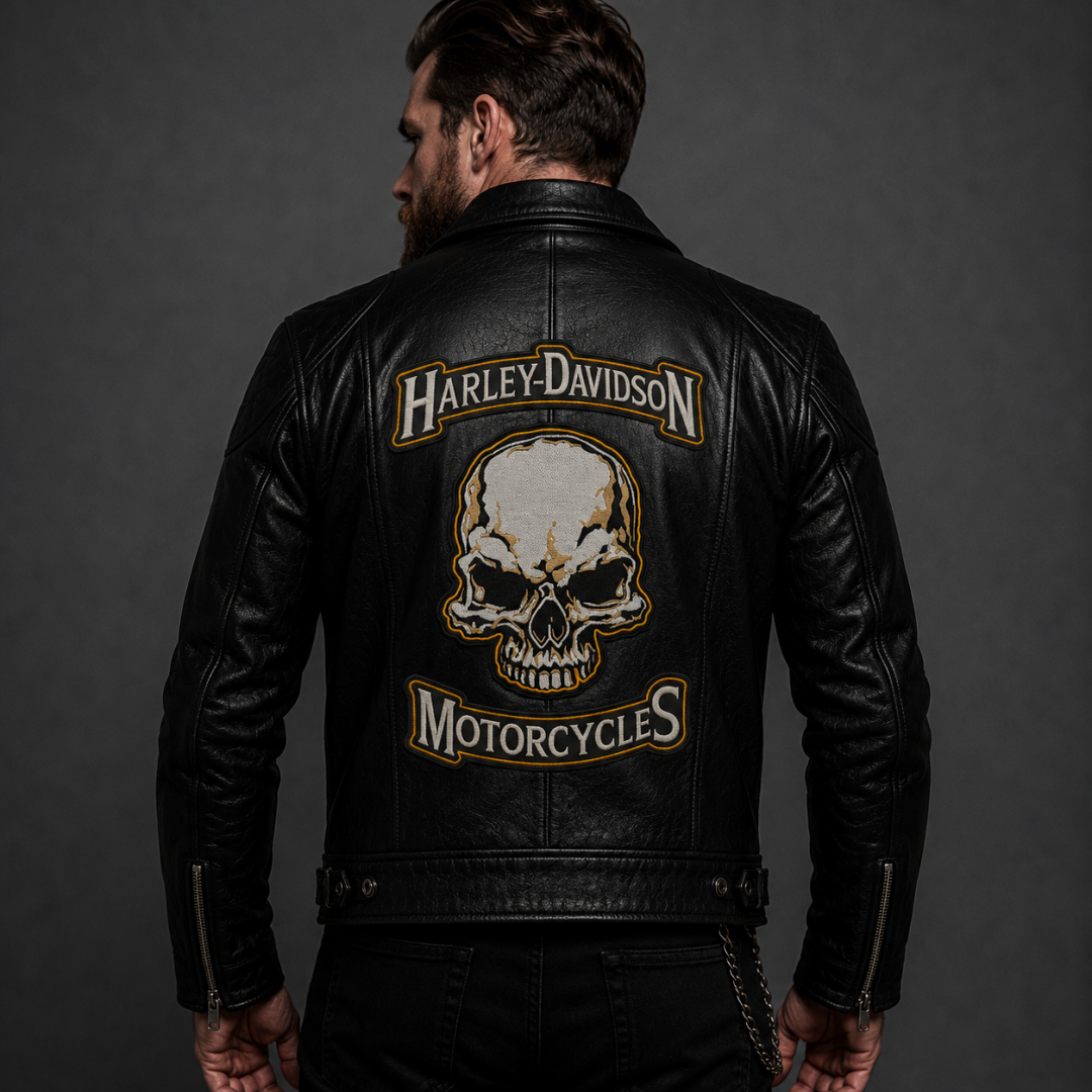 Нашивка, патч, шеврон "Череп Harley Davidson" (комплект из 3 шт) PTC851