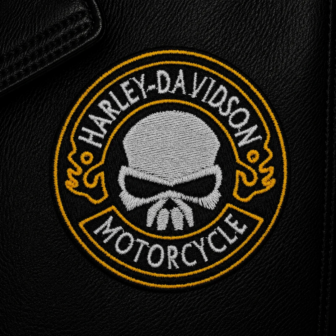 Нашивка, патч, шеврон "Harley Davidson. Череп" 85x85mm PTC863
